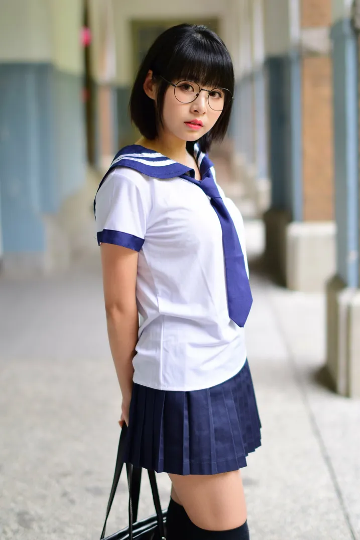 [Mzsock] NO.171 Hailin student uniform street photography#[73P]-53